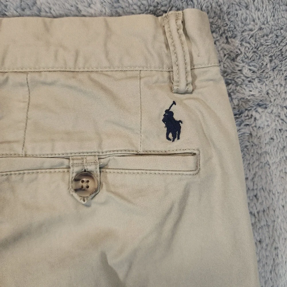 Polo Ralph Lauren Twill Pants Mens 34x34 Beige Chino Slim Stretch Cotton Preppy